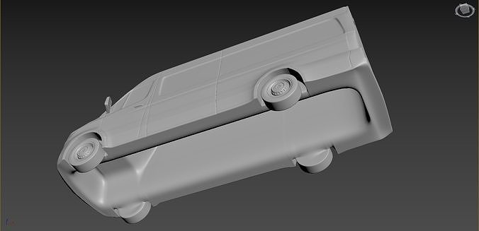Mercedes-Benz Sprinter 2020 High roof on a small scale 3D print model 3
