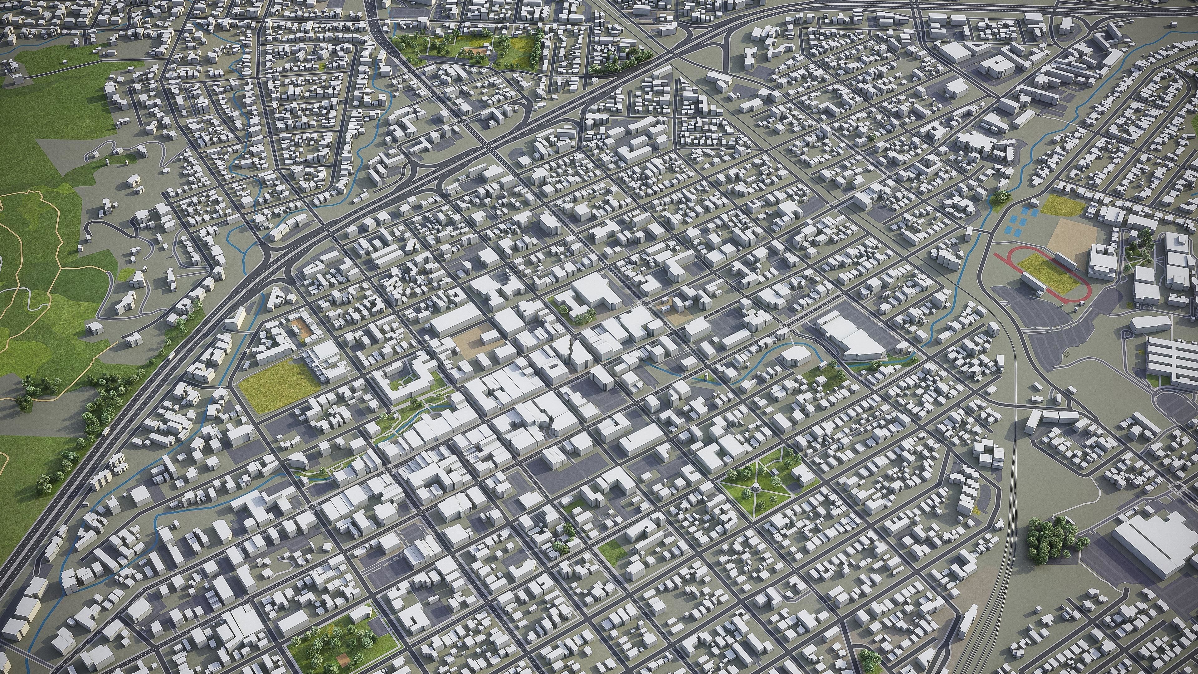 San Luis Obispo  Low-poly 3D model_2