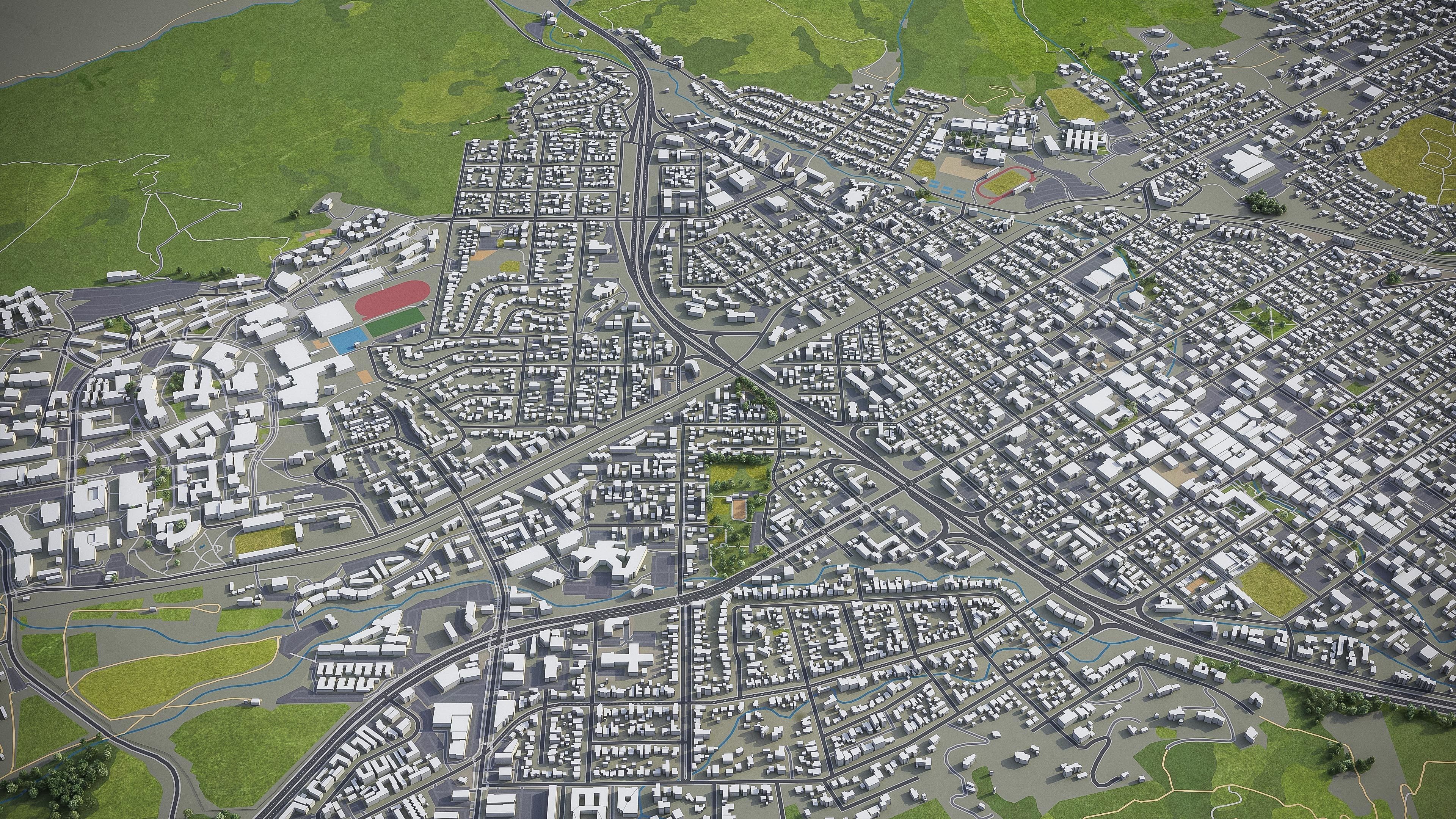 San Luis Obispo  Low-poly 3D model_6