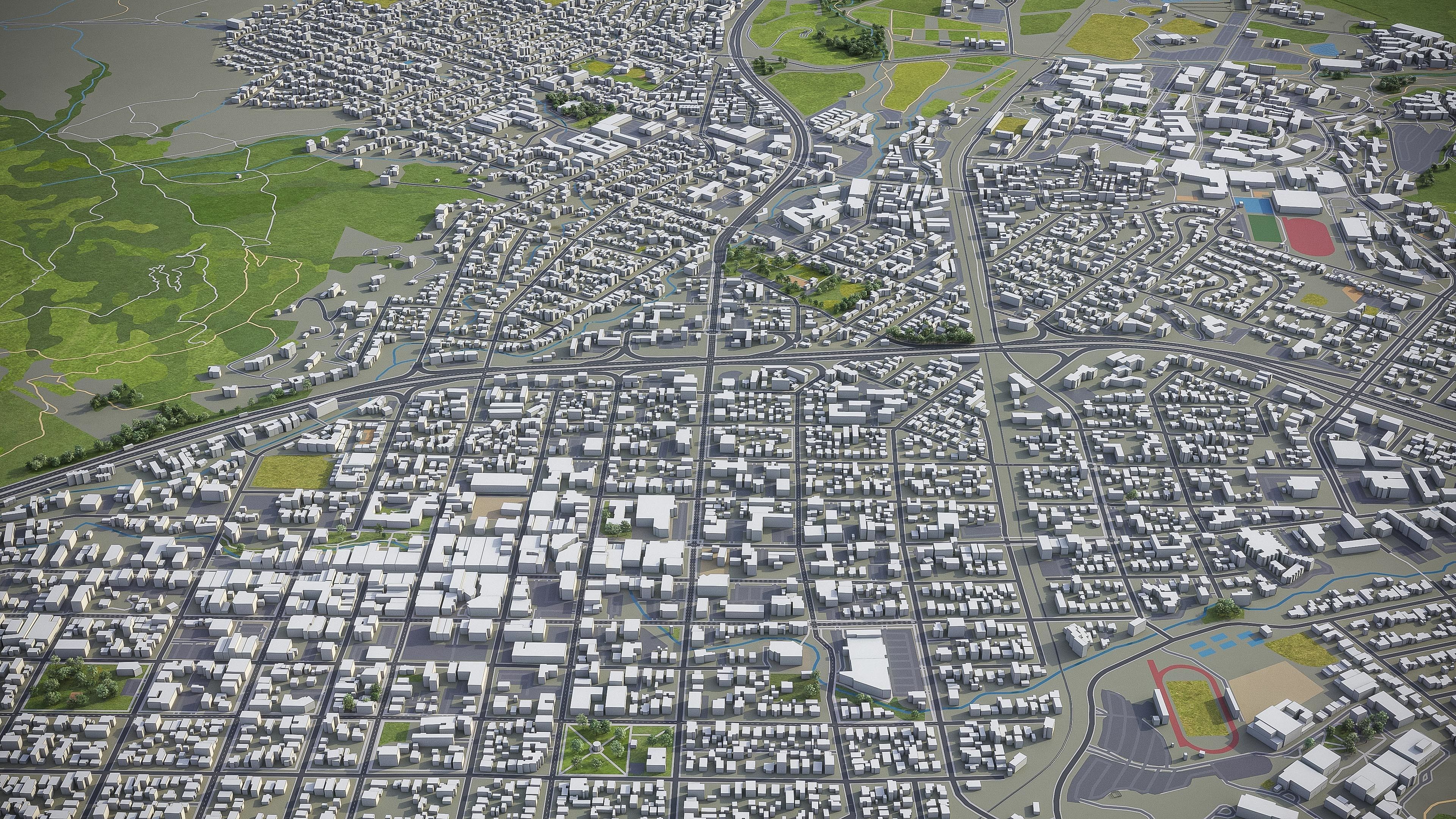 San Luis Obispo  Low-poly 3D model_3