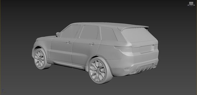 Range Rover Sport 2020 on a small scale 3D print model 2