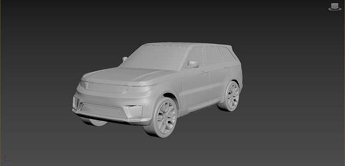 Range Rover Sport 2020 on a small scale 3D print model