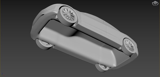 Tesla Model 3 on a small scale 3D print model 3