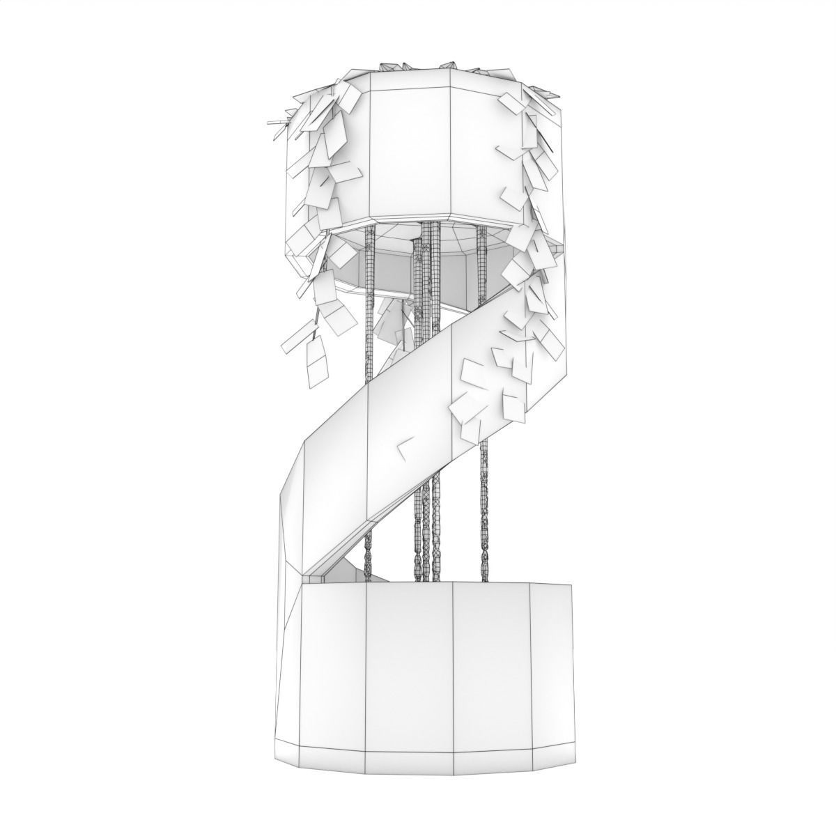 Water Fountain - Spiral 3D model_9