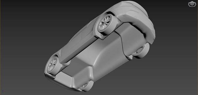Tesla Model Y 2020 on a small scale 3D print model 3