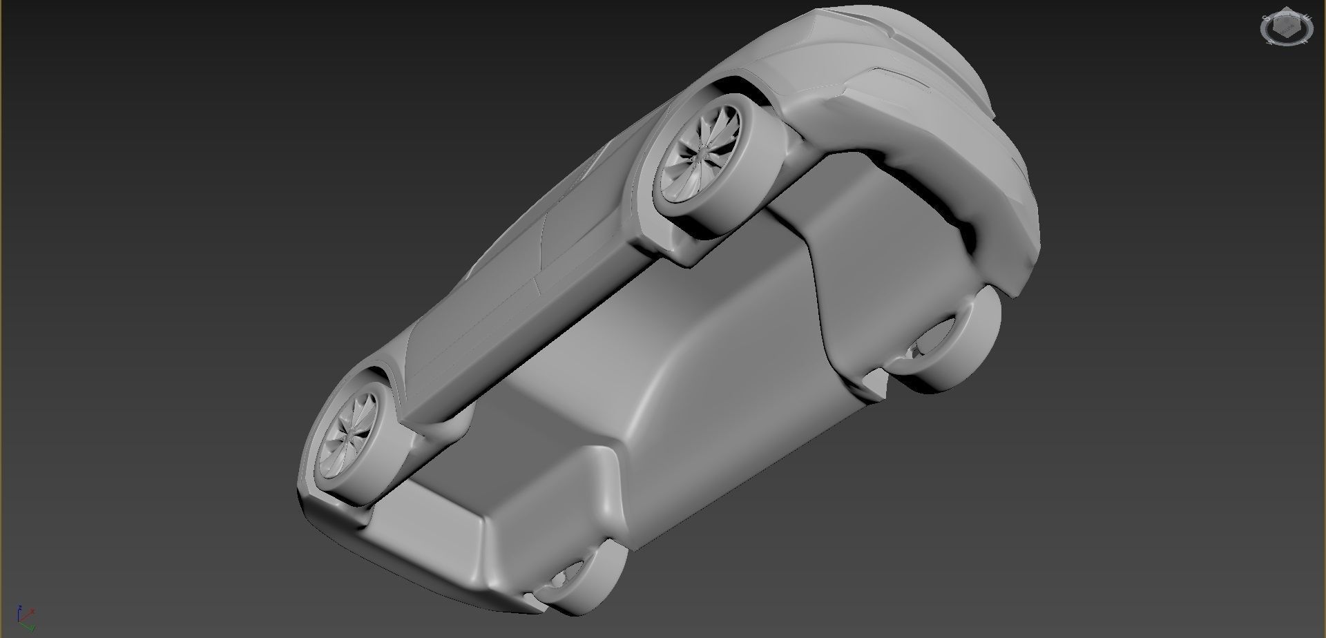 Tesla Model Y 2020 on a small scale 3D print model_2