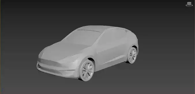 Tesla Model Y 2020 on a small scale