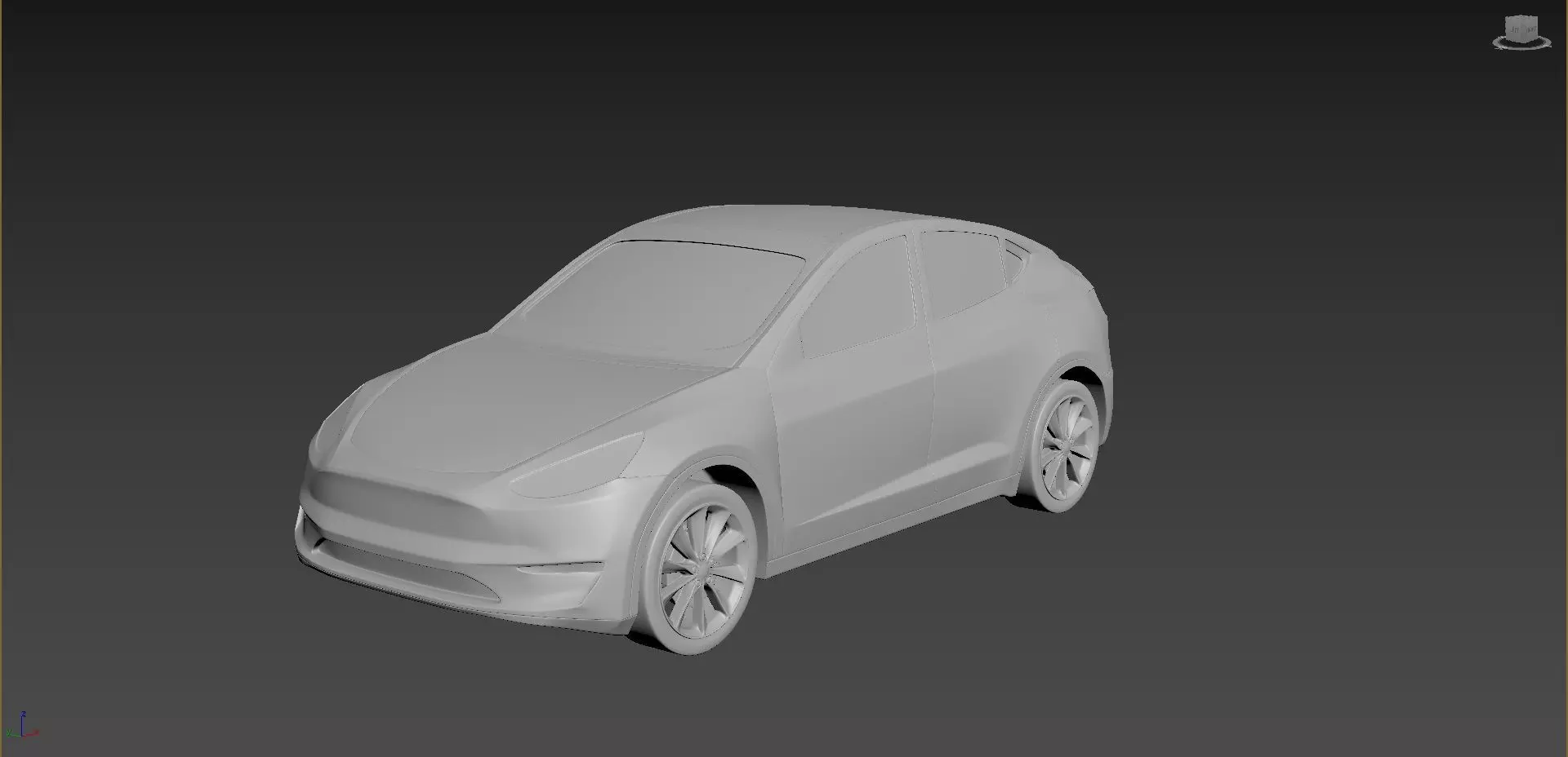 Tesla Model Y 2020 on a small scale 3D print model_0