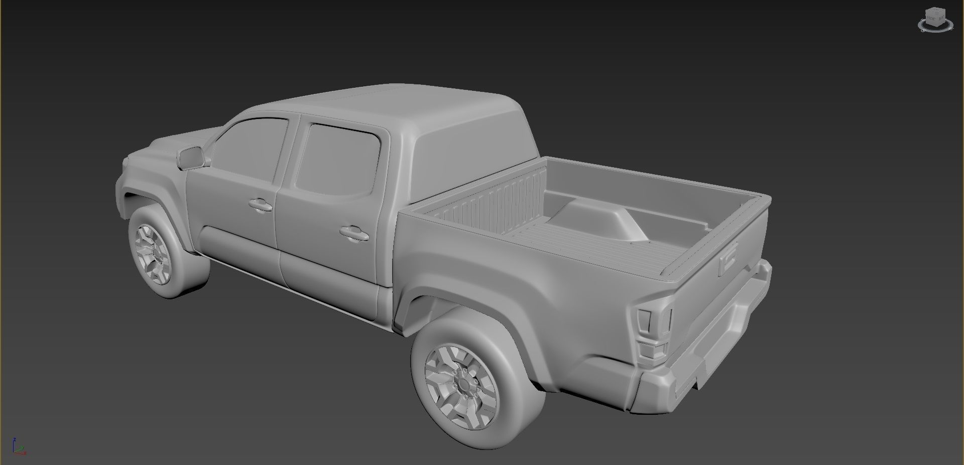 Toyota Tacoma 2020 on a small scale 3D print model_1