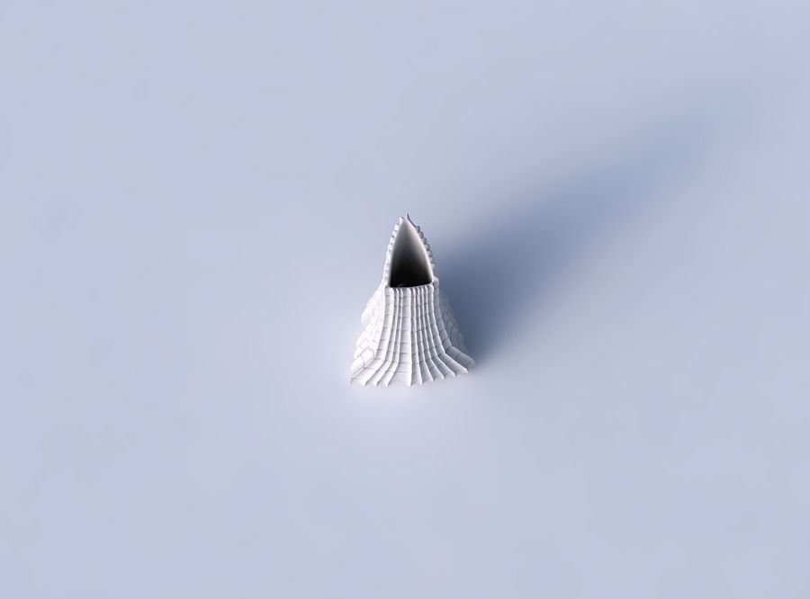 Vase grounded tipping triangle with strange tiles 3D print model_2