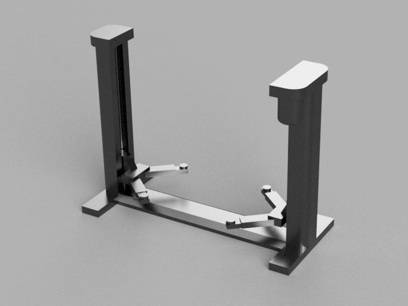 Power Lift  Car Garage Diorama 1-64 3D print model Hotwheels  3D print model_2