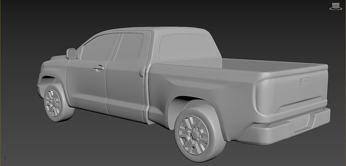 Toyota Tundra 2020 on a small scale 3D print model 2