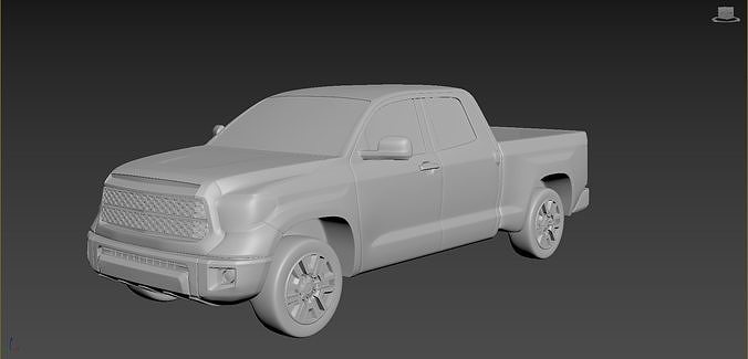 Toyota Tundra 2020 on a small scale 3D print model