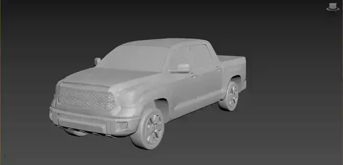 Toyota Tundra 2020 Crewmax on a small scale 3D print model