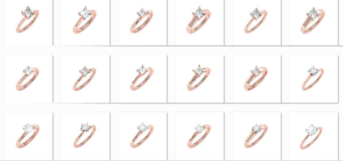 900 Solitaire ring 3dm  stl  24 render per model detail 3D print model_25