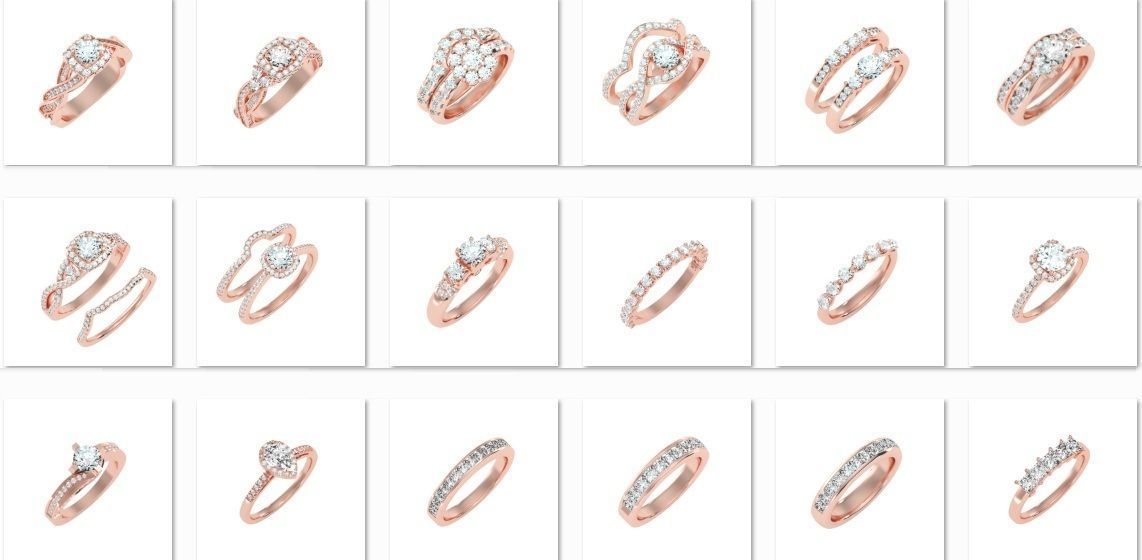900 Solitaire ring 3dm  stl  24 render per model detail 3D print model_35