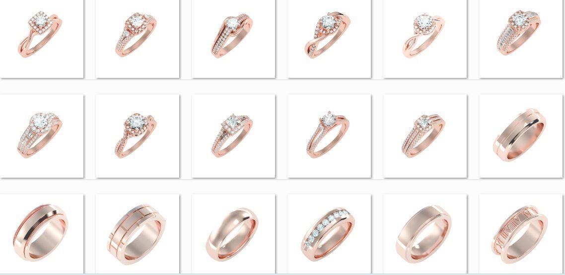 900 Solitaire ring 3dm  stl  24 render per model detail 3D print model_13