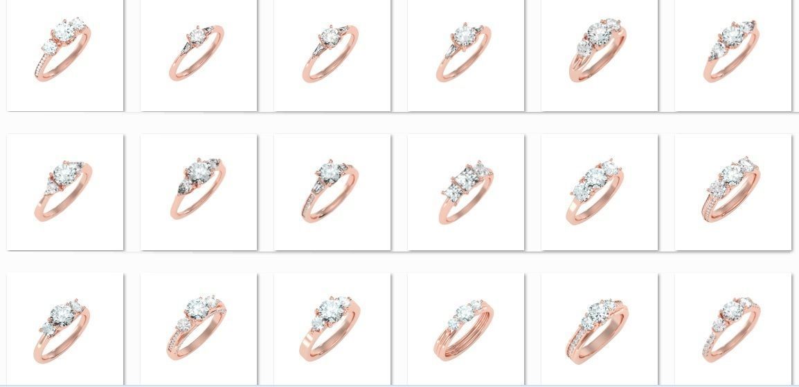 900 Solitaire ring 3dm  stl  24 render per model detail 3D print model_10