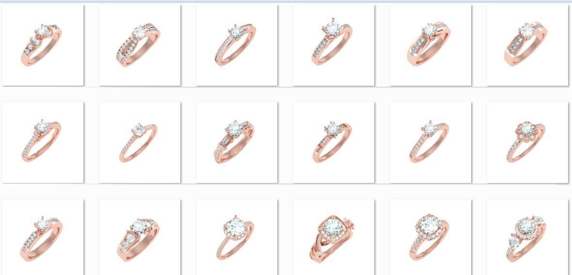 900 Solitaire ring 3dm  stl  24 render per model detail 3D print model_22