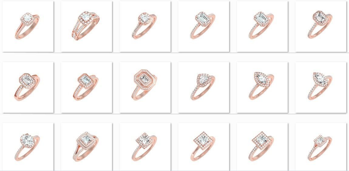 900 Solitaire ring 3dm  stl  24 render per model detail 3D print model_1