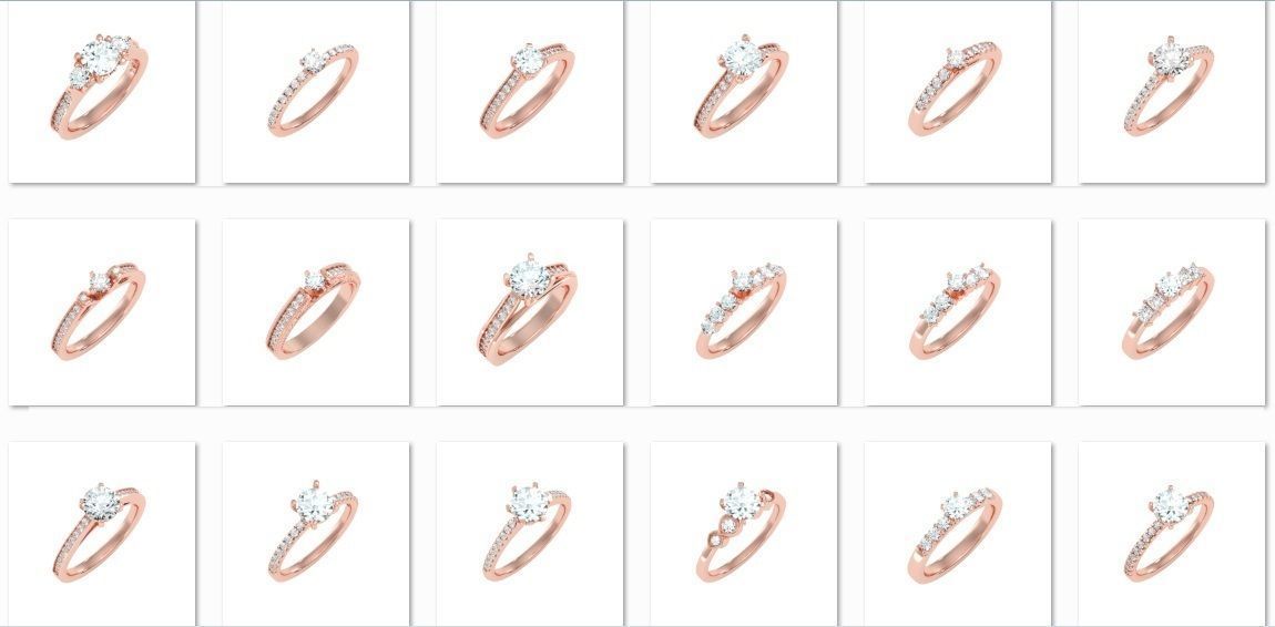 900 Solitaire ring 3dm  stl  24 render per model detail 3D print model_30