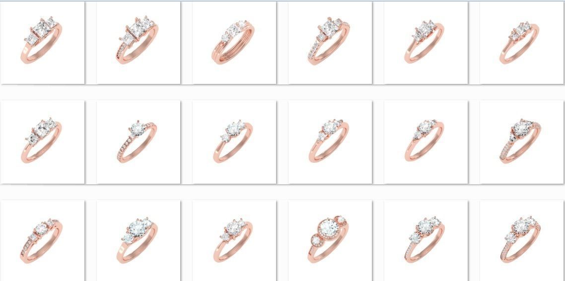 900 Solitaire ring 3dm  stl  24 render per model detail 3D print model_6