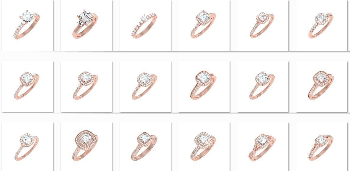 900 Solitaire ring 3dm  stl  24 render per model detail 3D print model_11