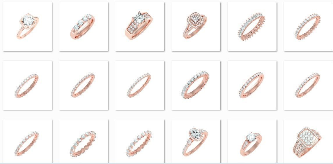 900 Solitaire ring 3dm  stl  24 render per model detail 3D print model_5