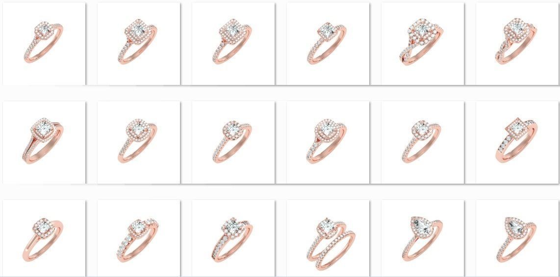 900 Solitaire ring 3dm  stl  24 render per model detail 3D print model_12