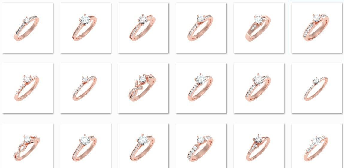 900 Solitaire ring 3dm  stl  24 render per model detail 3D print model_21