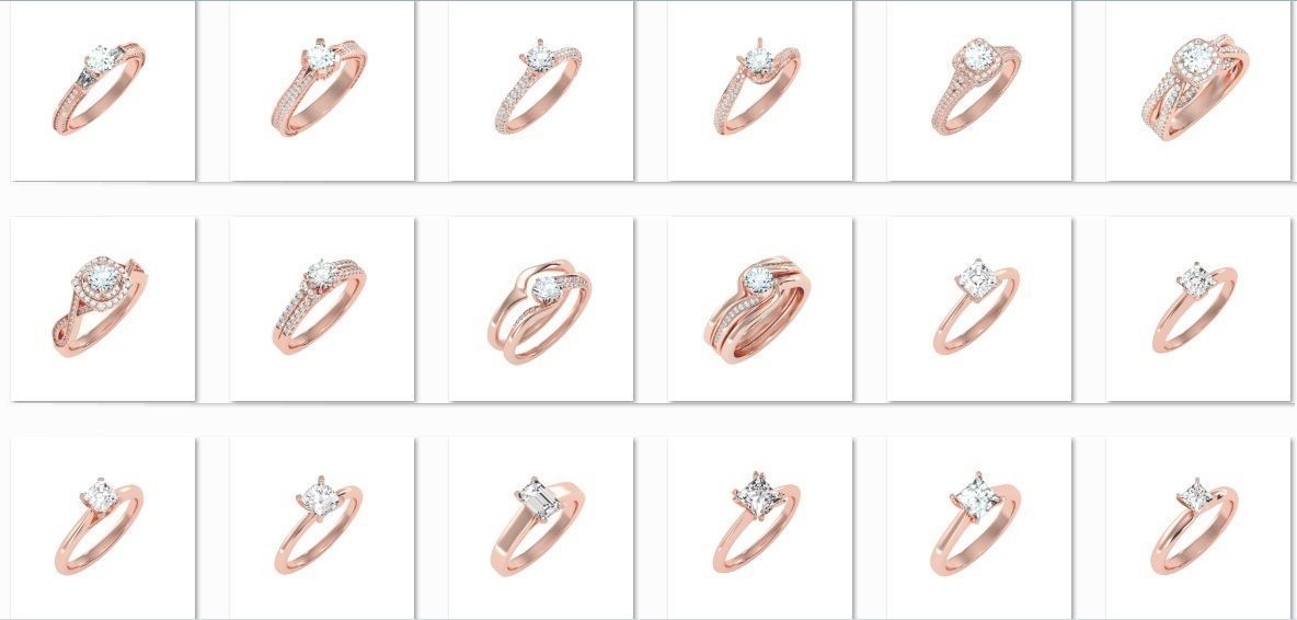 900 Solitaire ring 3dm  stl  24 render per model detail 3D print model_24