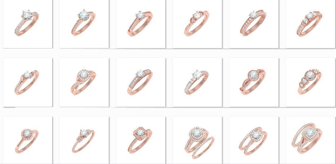 900 Solitaire ring 3dm  stl  24 render per model detail 3D print model_34