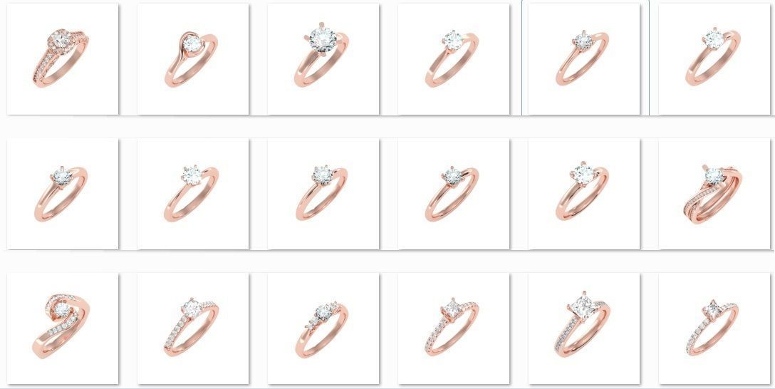 900 Solitaire ring 3dm  stl  24 render per model detail 3D print model_29