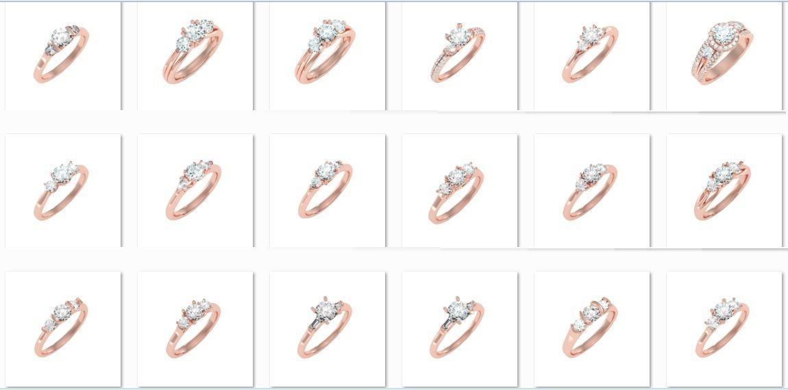 900 Solitaire ring 3dm  stl  24 render per model detail 3D print model_2