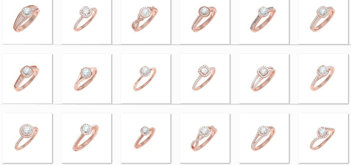 900 Solitaire ring 3dm  stl  24 render per model detail 3D print model_15