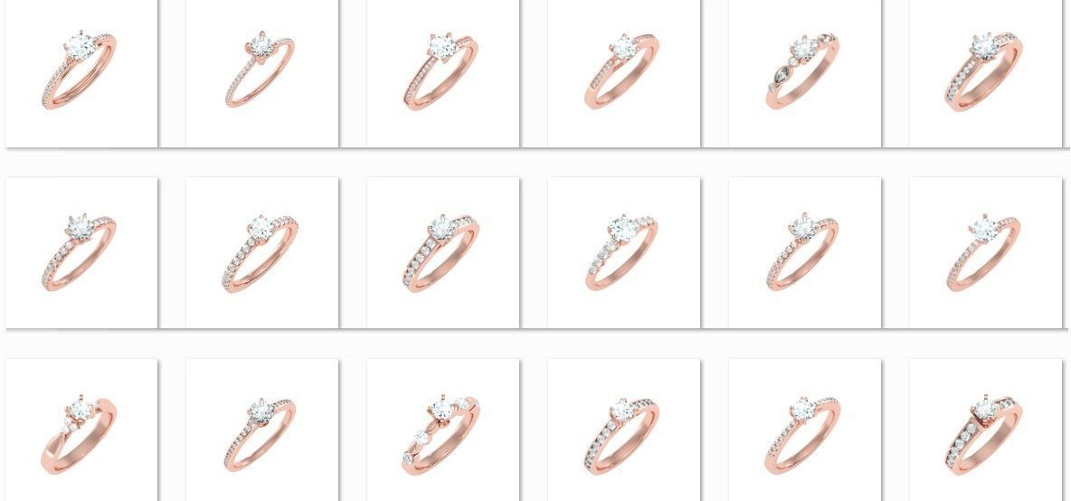 900 Solitaire ring 3dm  stl  24 render per model detail 3D print model_20