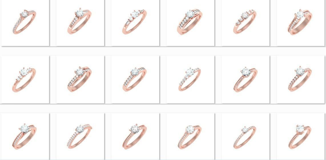 900 Solitaire ring 3dm  stl  24 render per model detail 3D print model_33