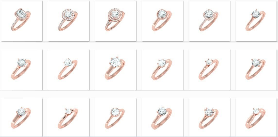 900 Solitaire ring 3dm  stl  24 render per model detail 3D print model_4