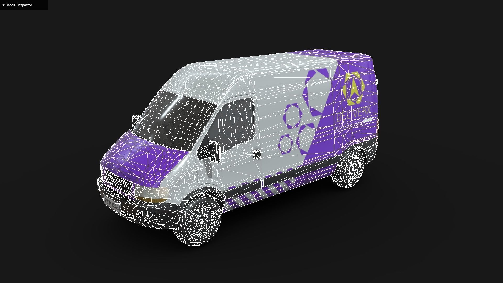 Generic Delivery Van  Low-poly 3D model_2