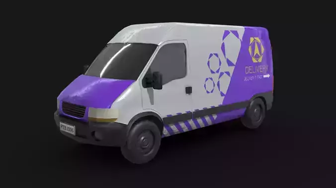 Generic Delivery Van  Low-poly 3D model