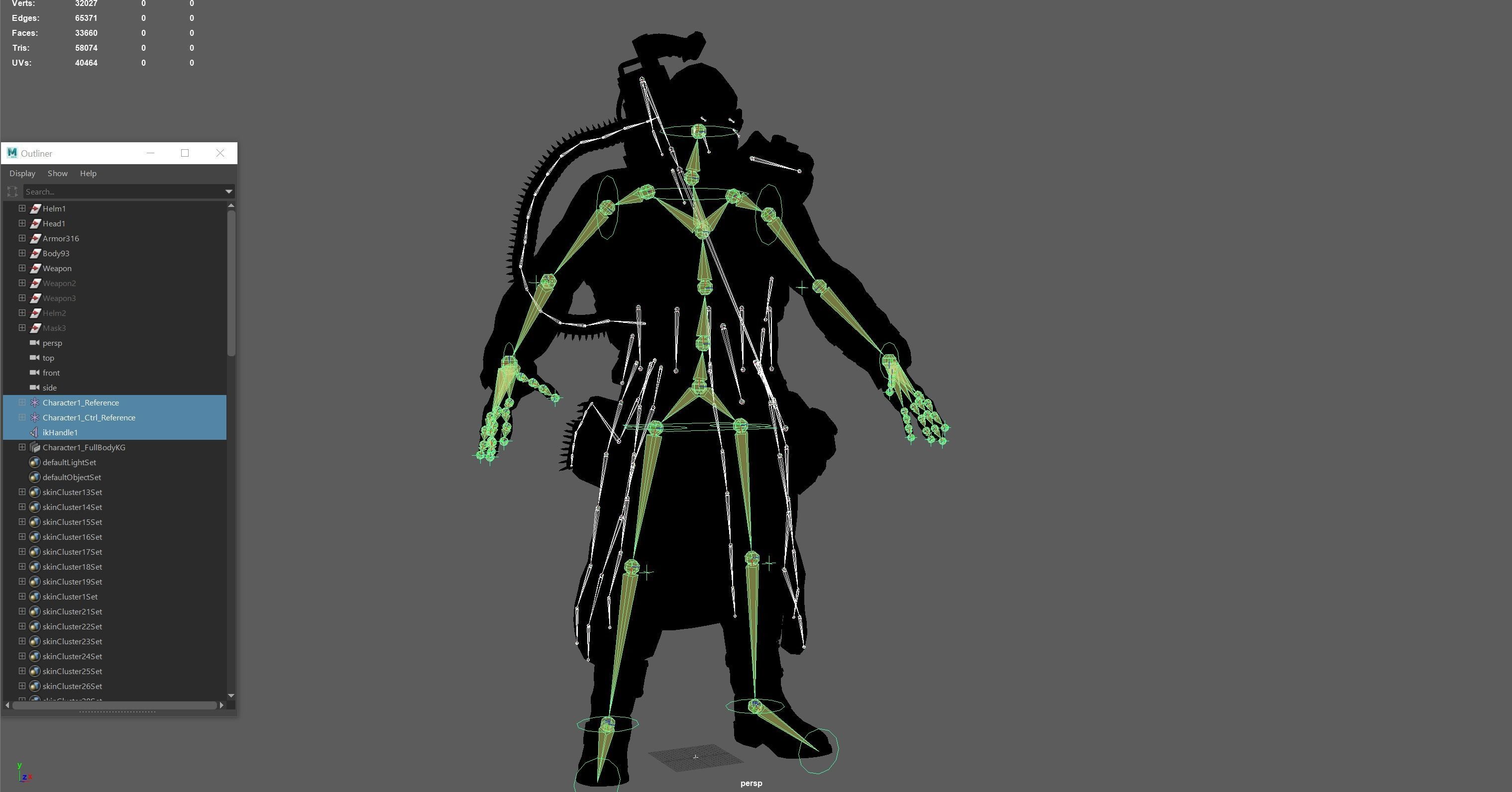 mutant with a machine gun Low-poly 3D model_31