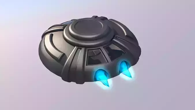 UFO Spaceship Free low-poly 3D model