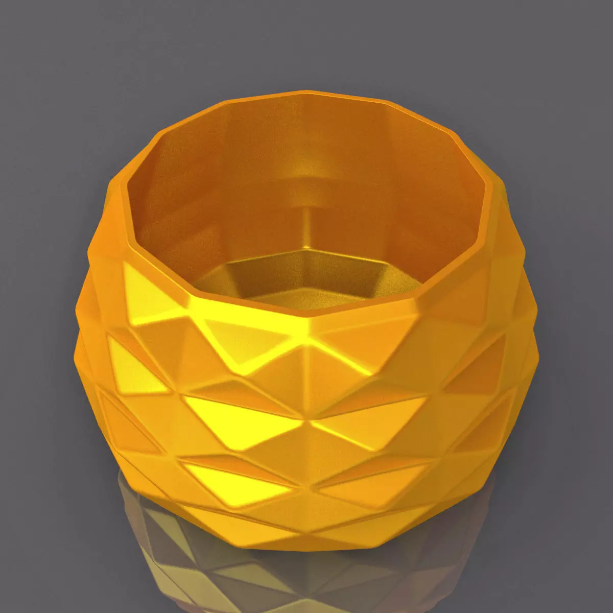 Triangulation Bowl Geometric Shape 3D Print Model 3D print model_0
