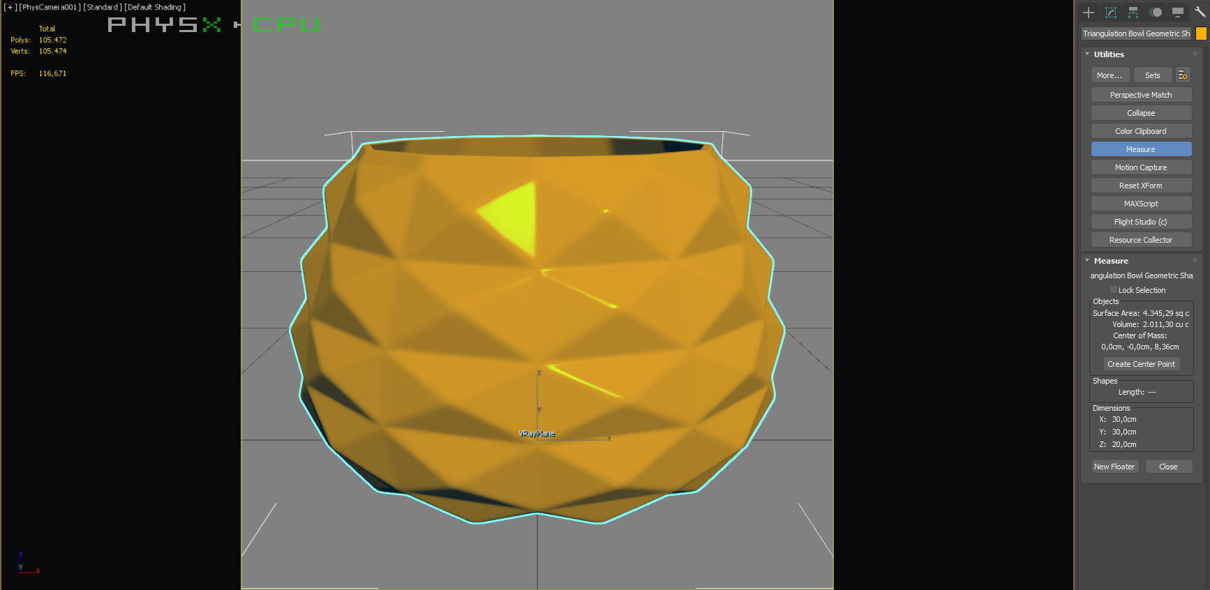 Triangulation Bowl Geometric Shape 3D Print Model 3D print model_2