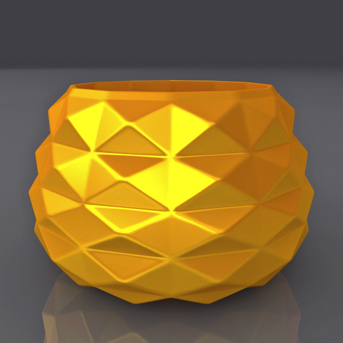 Triangulation Bowl Geometric Shape 3D Print Model 3D print model_1