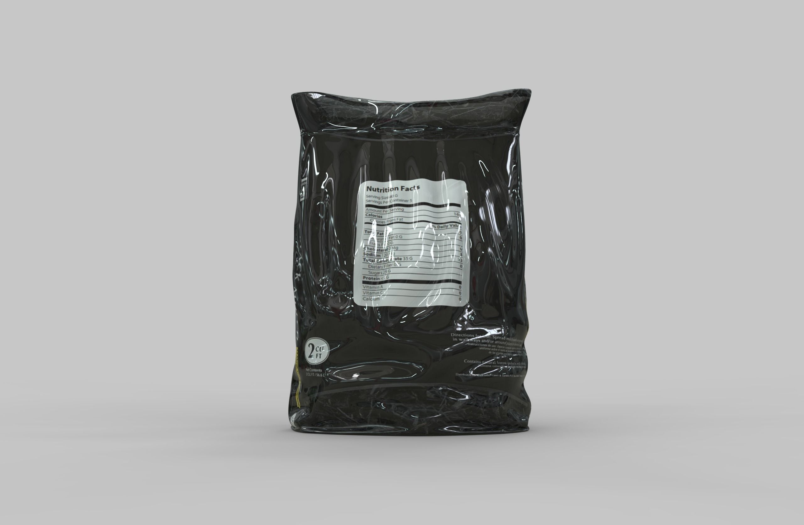 Plastic product bag 3D model_4