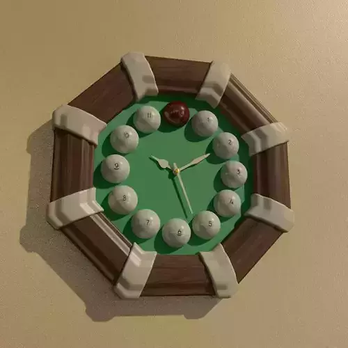 Wall clock billiard