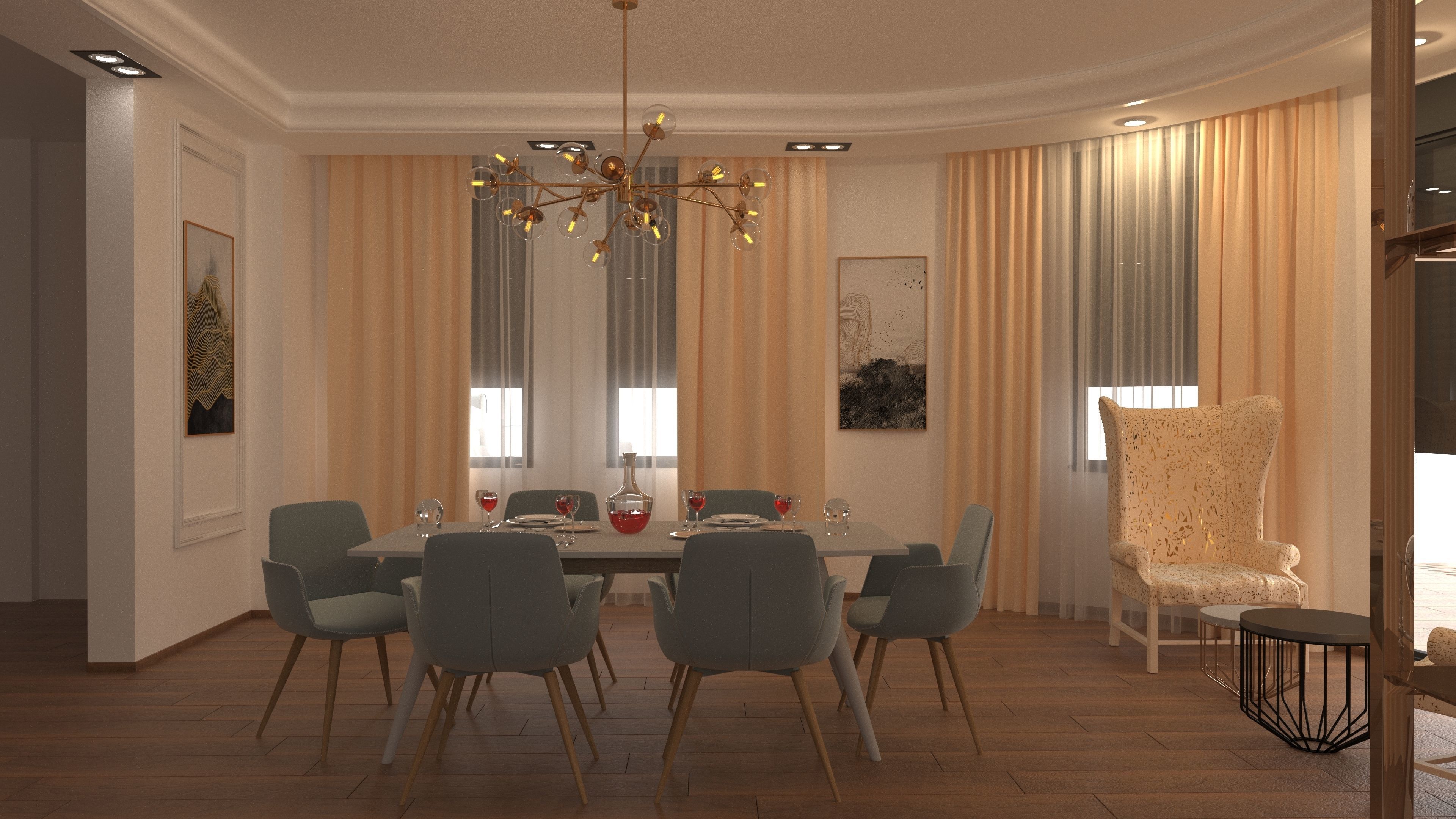 Living Room  3D model_1