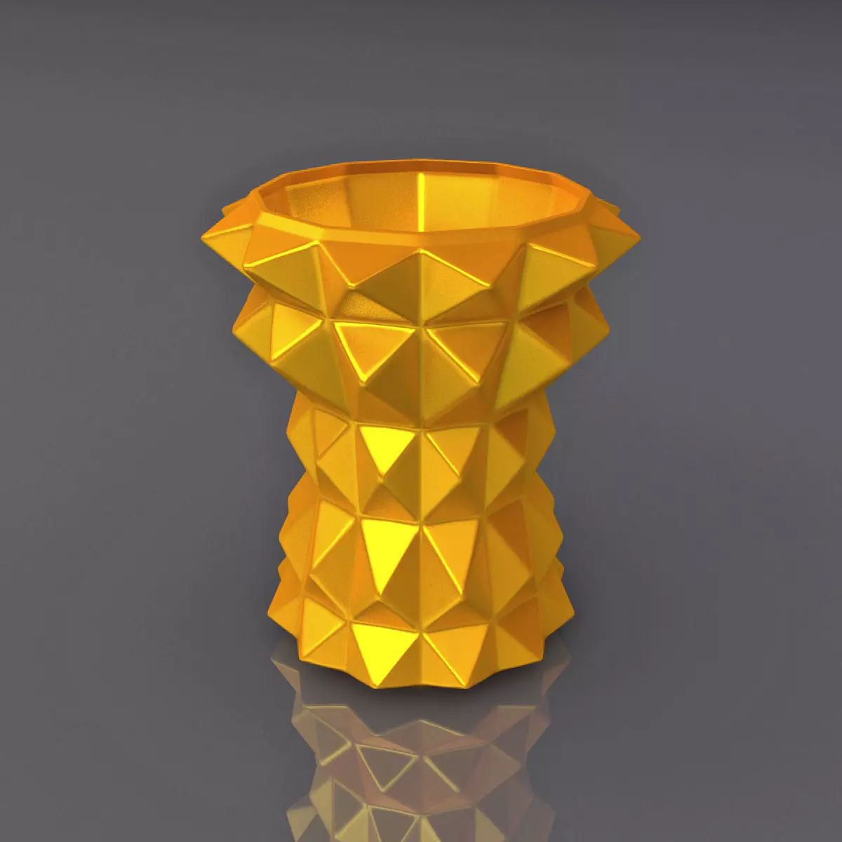 Triangulation Vase Geometric Shape 3D Print Model 3D print model