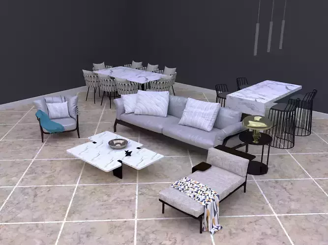 Revit Hall with dinning